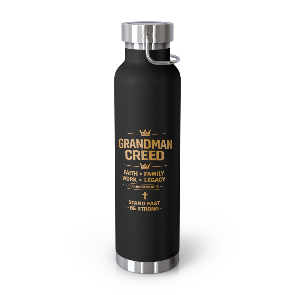 Grandman Creed 22oz Insulated Water Bottle — Copper Vacuum Stainless Bottle