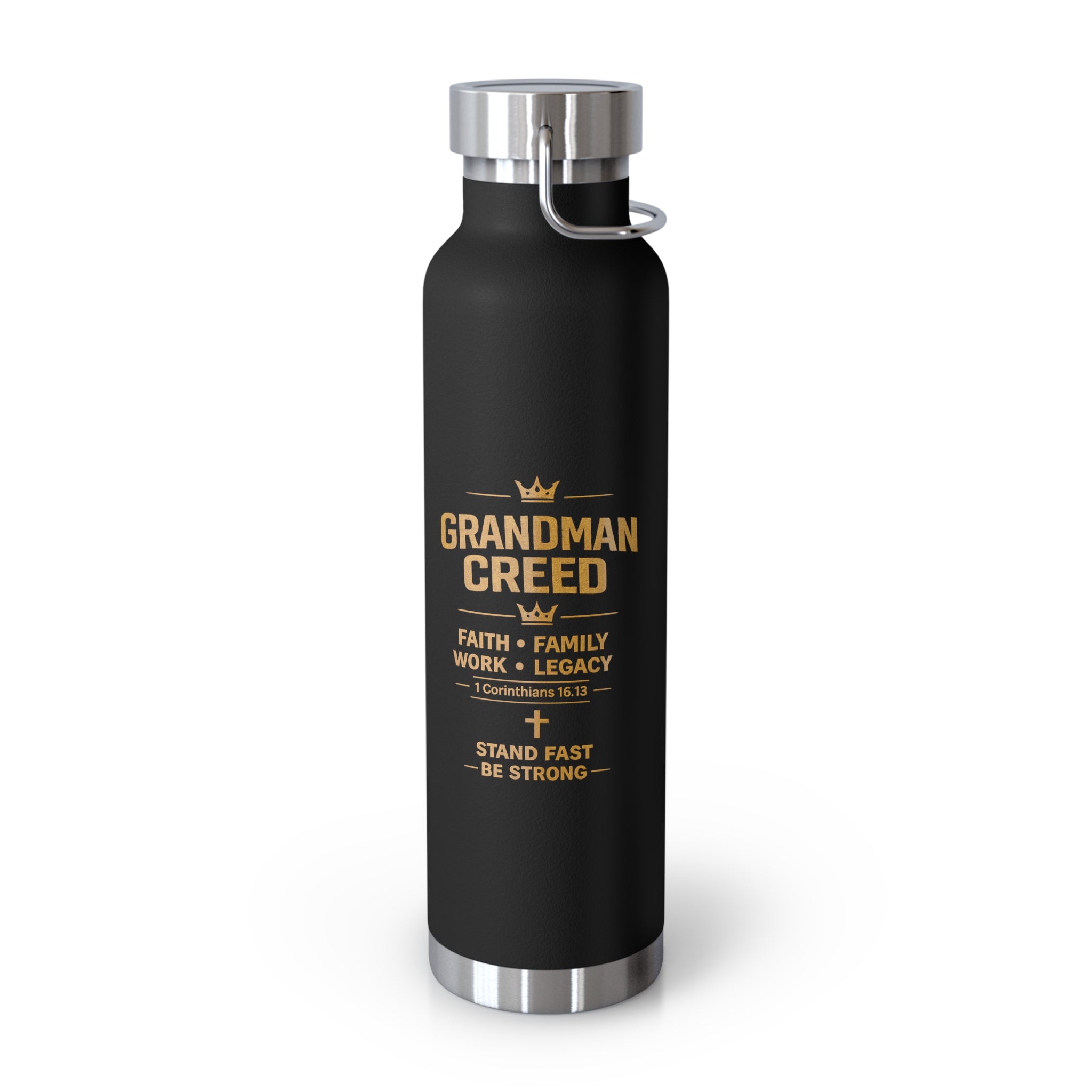 Grandman Creed 22oz Insulated Water Bottle — Copper Vacuum Stainless Bottle