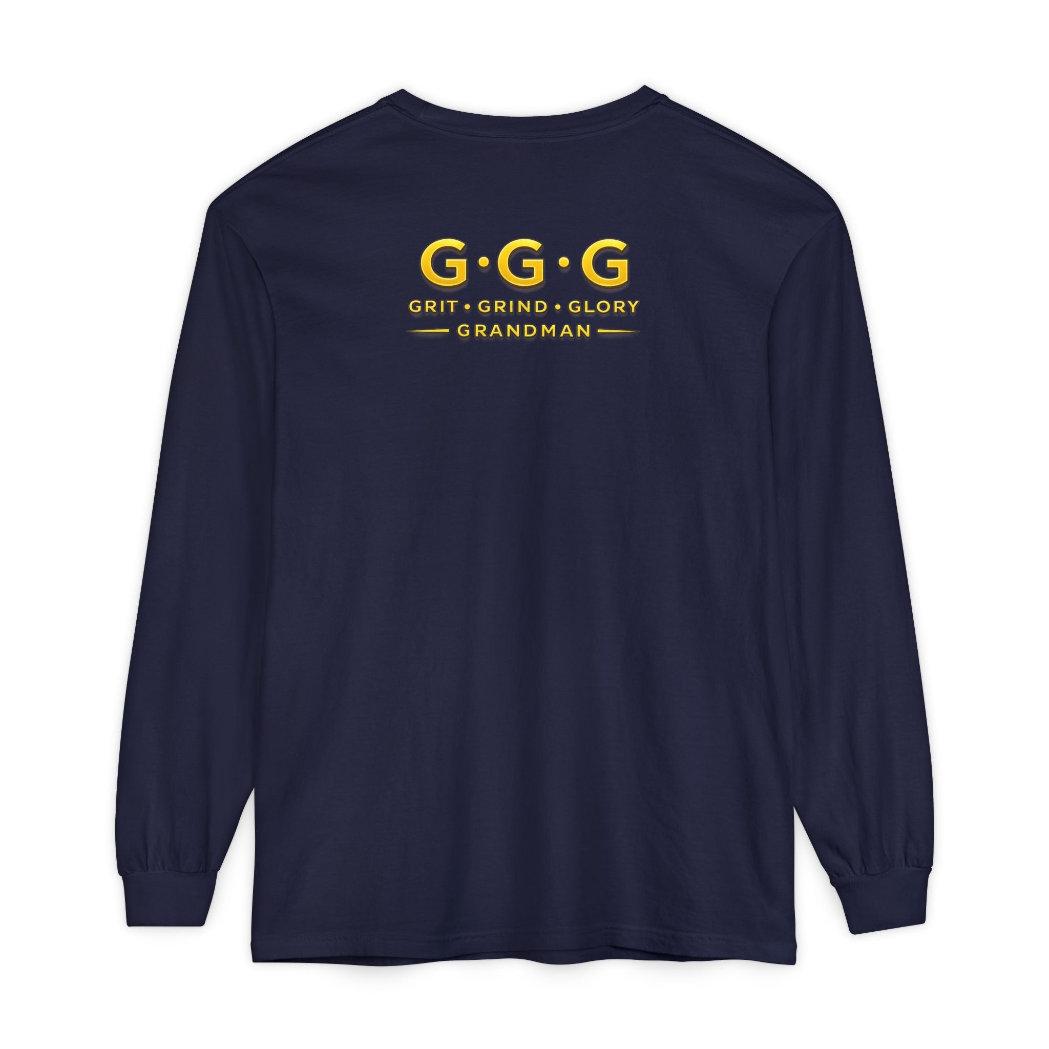 Grandman Goods Long Sleeve Tee — "Grit • Grind • Glory" Grandfather Pride Shirt