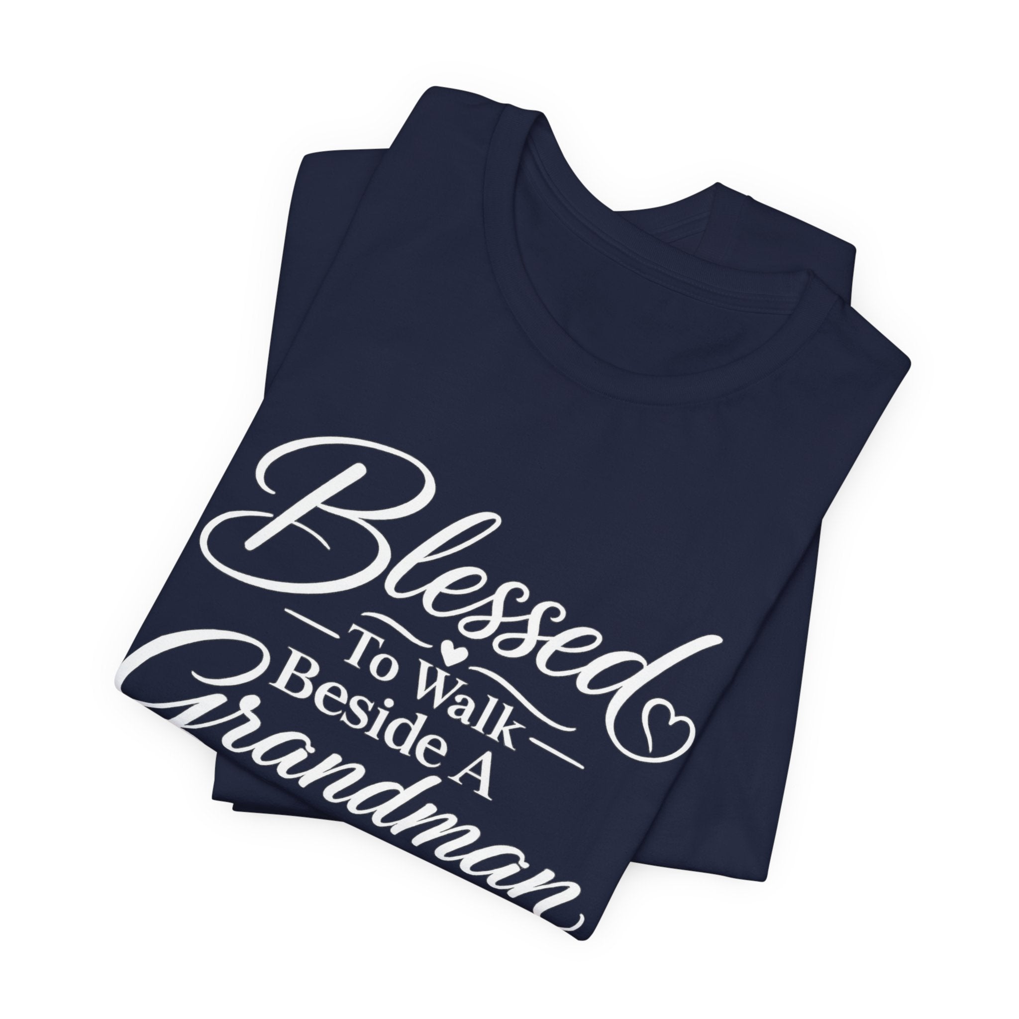 Blessed To Walk Beside A Grandman T-Shirt — Grandma/Grandson Matching Gift