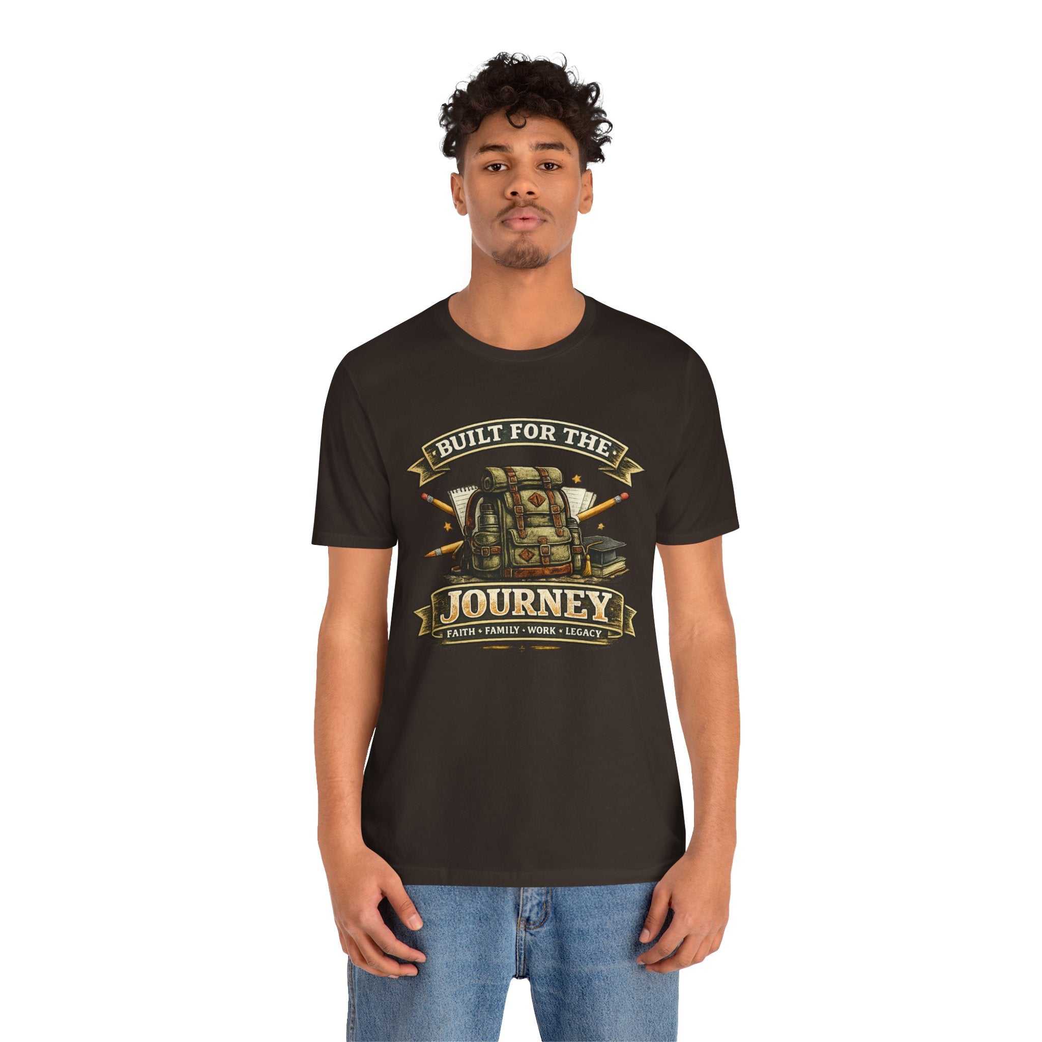 Built for the Journey Backpack Tee — Adventure Travel Graphic Shirt