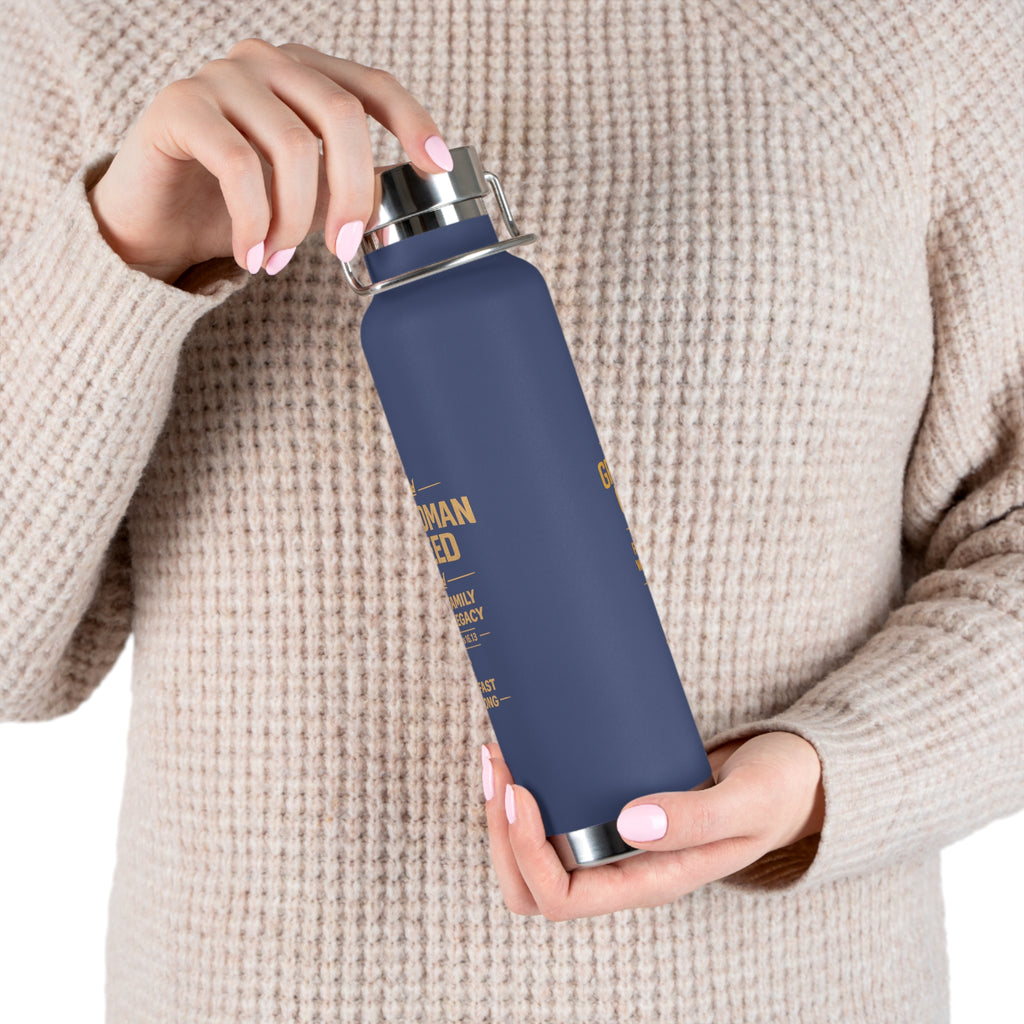 Grandman Creed 22oz Insulated Water Bottle — Copper Vacuum Stainless Bottle