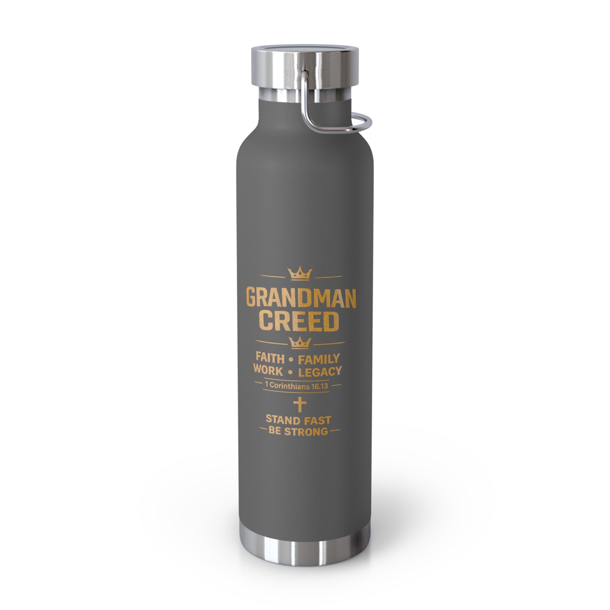 Grandman Creed 22oz Insulated Water Bottle — Copper Vacuum Stainless Bottle