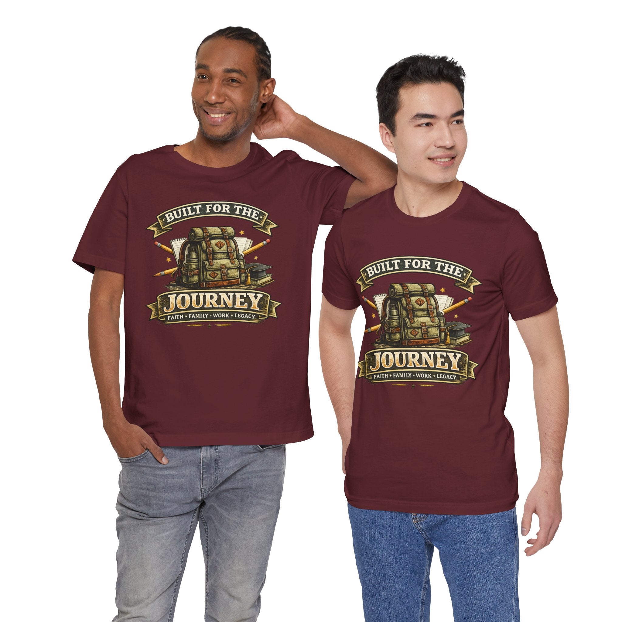 Built for the Journey Backpack Tee — Adventure Travel Graphic Shirt