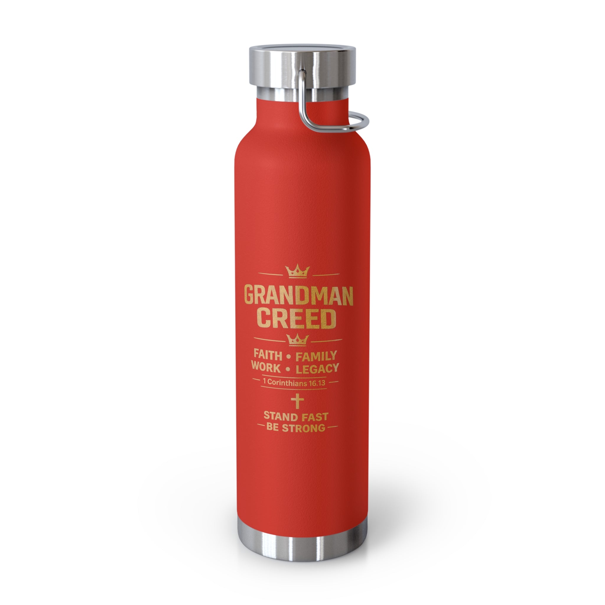 Grandman Creed 22oz Insulated Water Bottle — Copper Vacuum Stainless Bottle