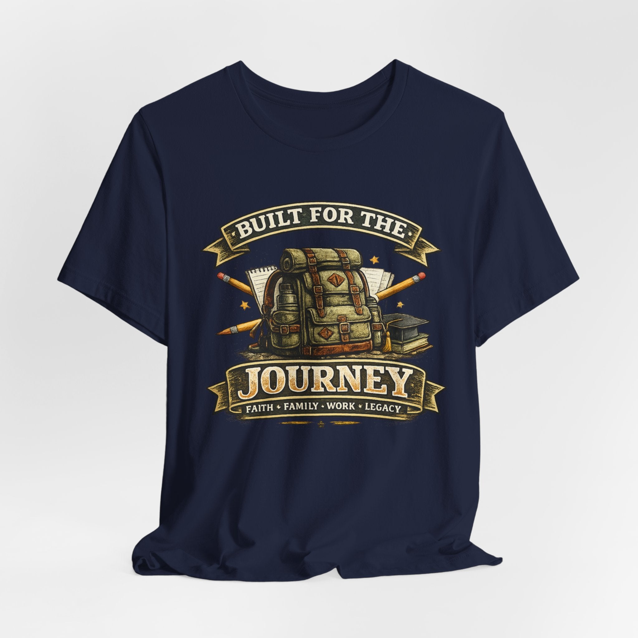 Built for the Journey Backpack Tee — Adventure Travel Graphic Shirt