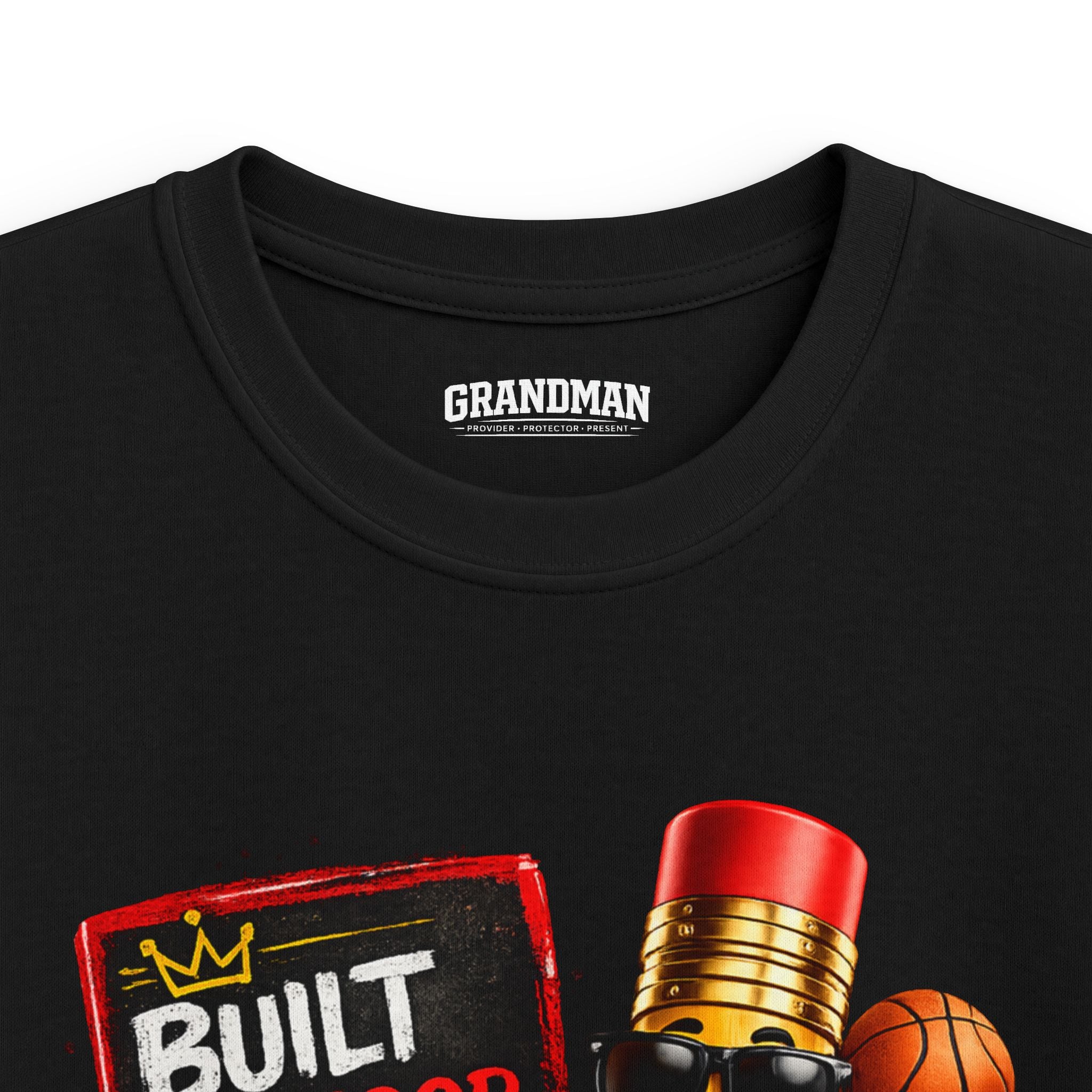 Kids Basketball T‑Shirt — "Built to Hoop Made to Win" Graphic Tee