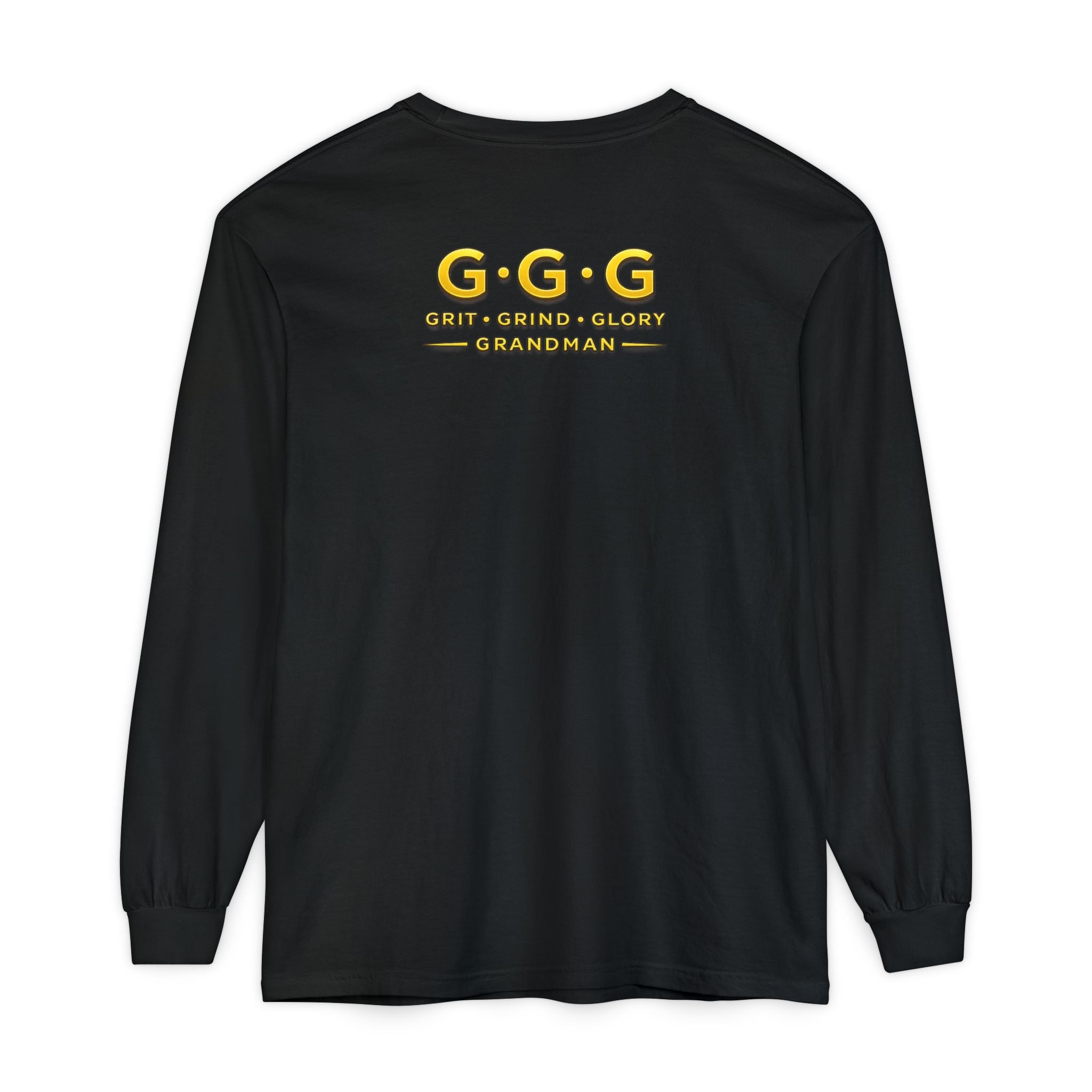 Grandman Goods Long Sleeve Tee — "Grit • Grind • Glory" Grandfather Pride Shirt