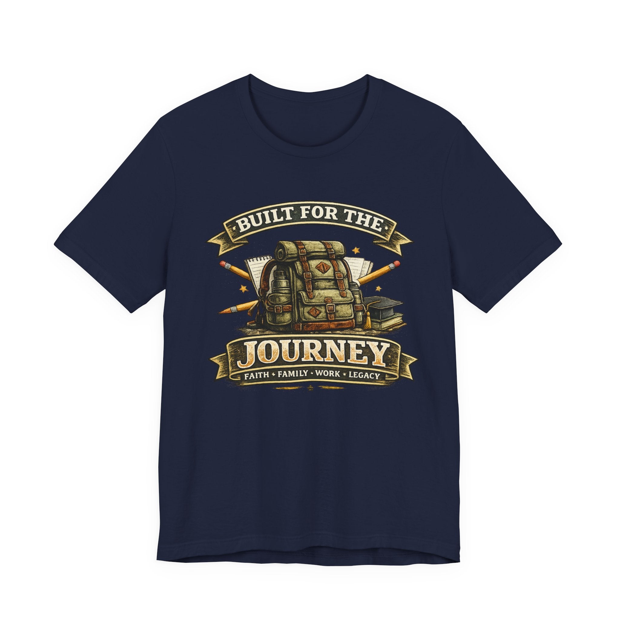 Built for the Journey Backpack Tee — Adventure Travel Graphic Shirt