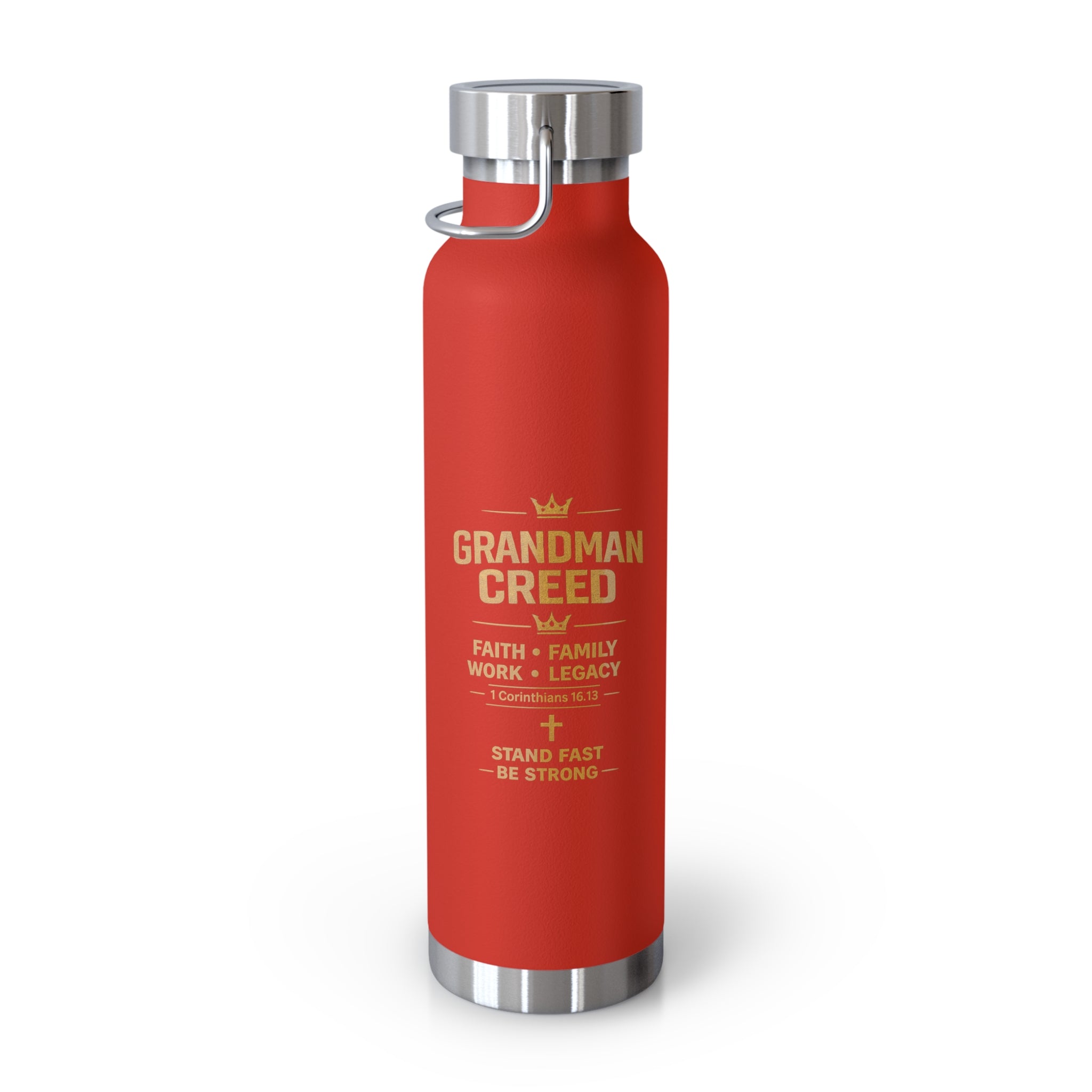 Grandman Creed 22oz Insulated Water Bottle — Copper Vacuum Stainless Bottle