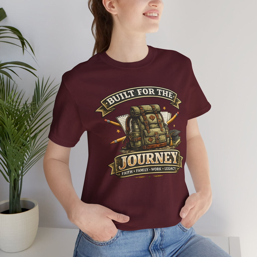 Built for the Journey Backpack Tee — Adventure Travel Graphic Shirt