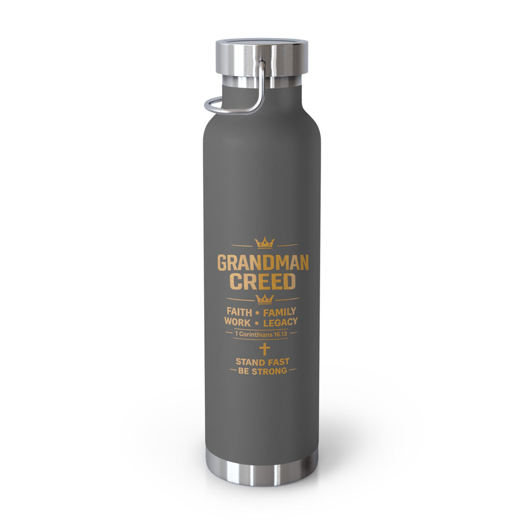 Grandman Creed 22oz Insulated Water Bottle — Copper Vacuum Stainless Bottle