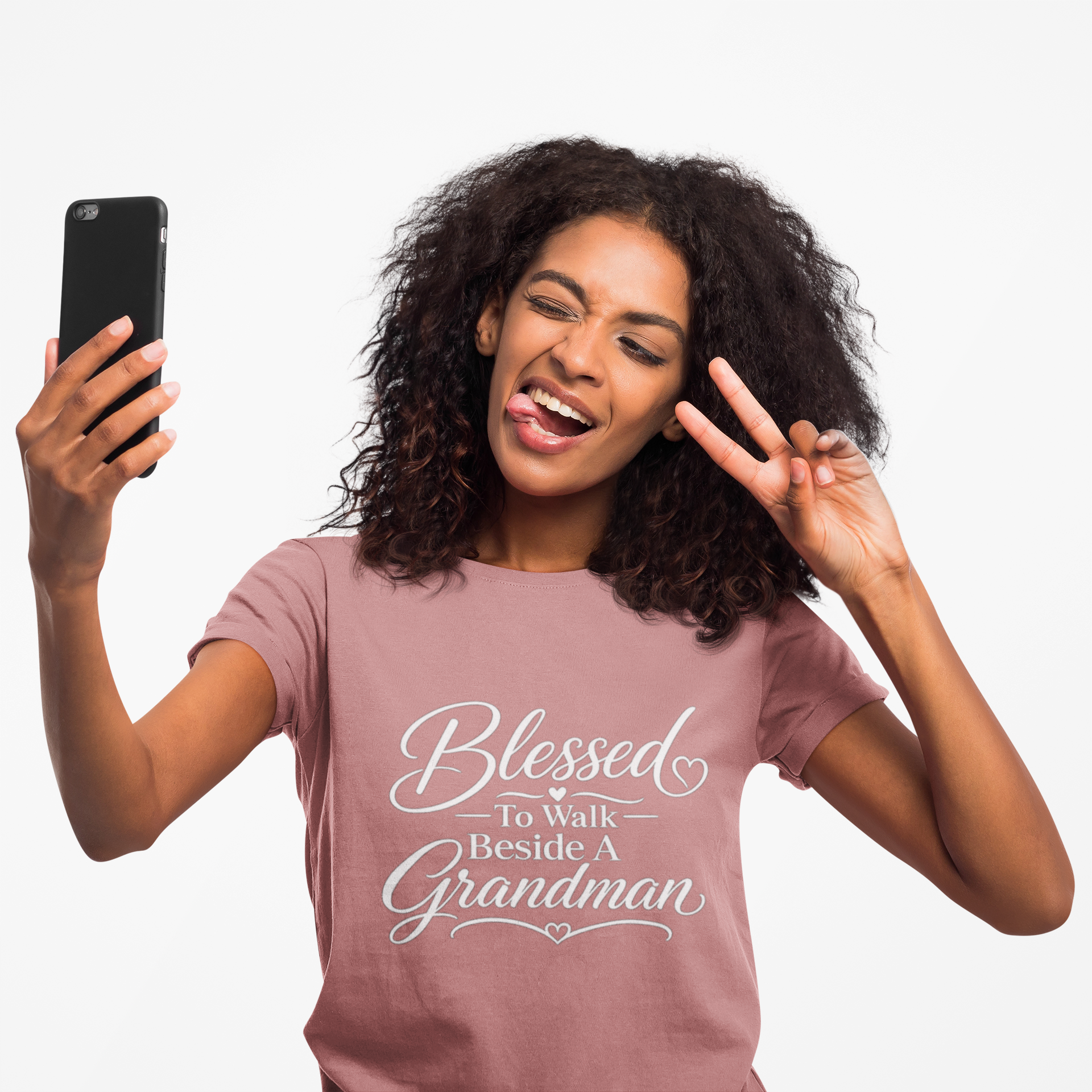 Blessed To Walk Beside A Grandman T-Shirt — Grandma/Grandson Matching Gift