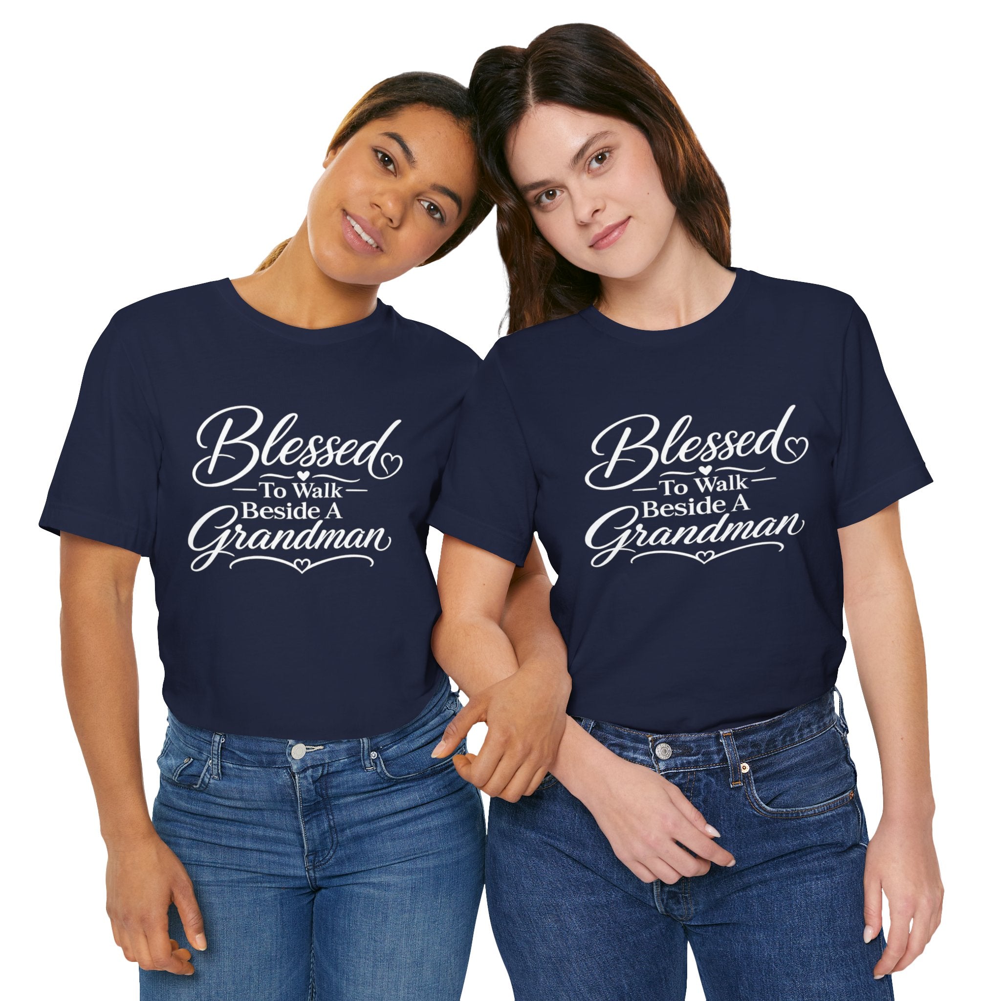 Blessed To Walk Beside A Grandman T-Shirt — Grandma/Grandson Matching Gift