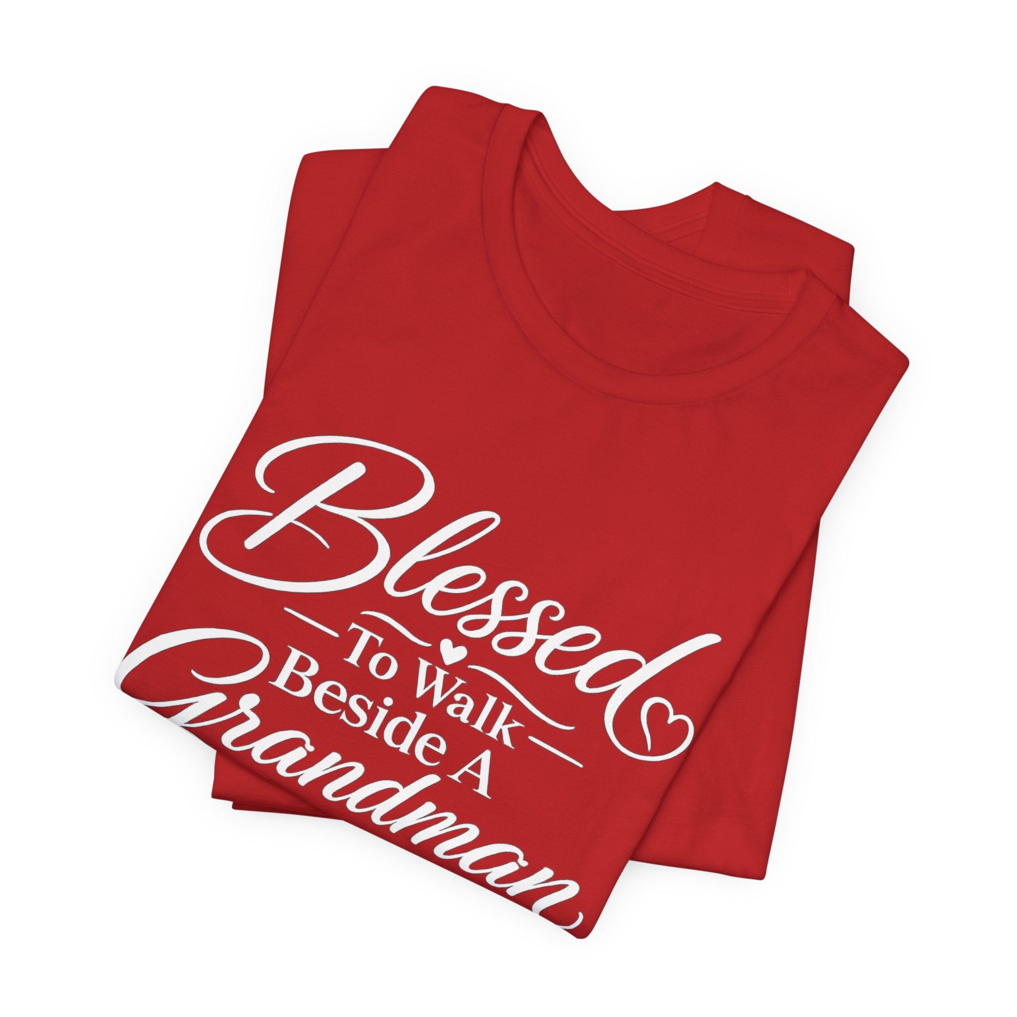 Blessed To Walk Beside A Grandman T-Shirt — Grandma/Grandson Matching Gift