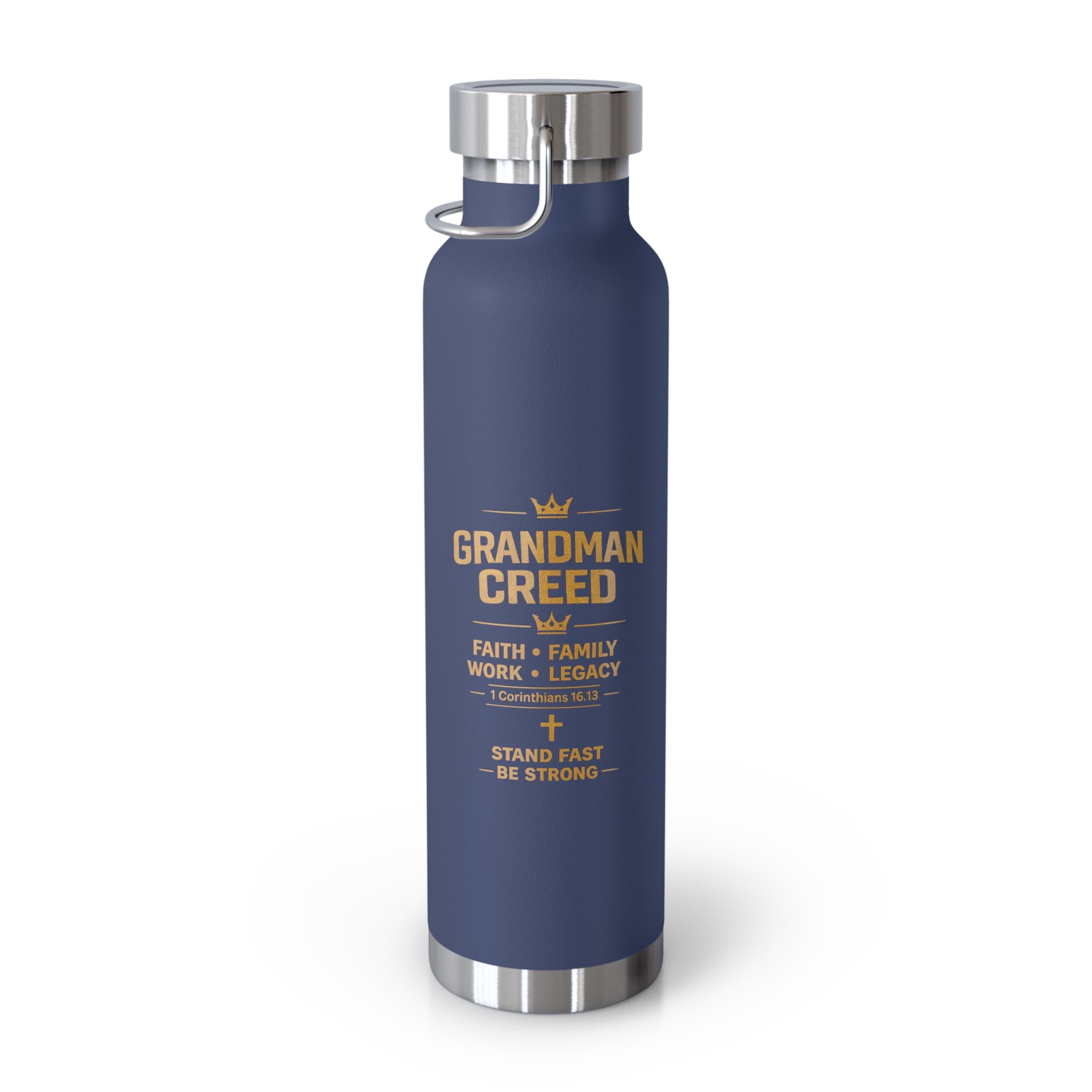 Grandman Creed 22oz Insulated Water Bottle — Copper Vacuum Stainless Bottle