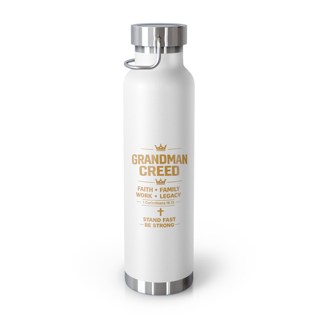Grandman Creed 22oz Insulated Water Bottle — Copper Vacuum Stainless Bottle