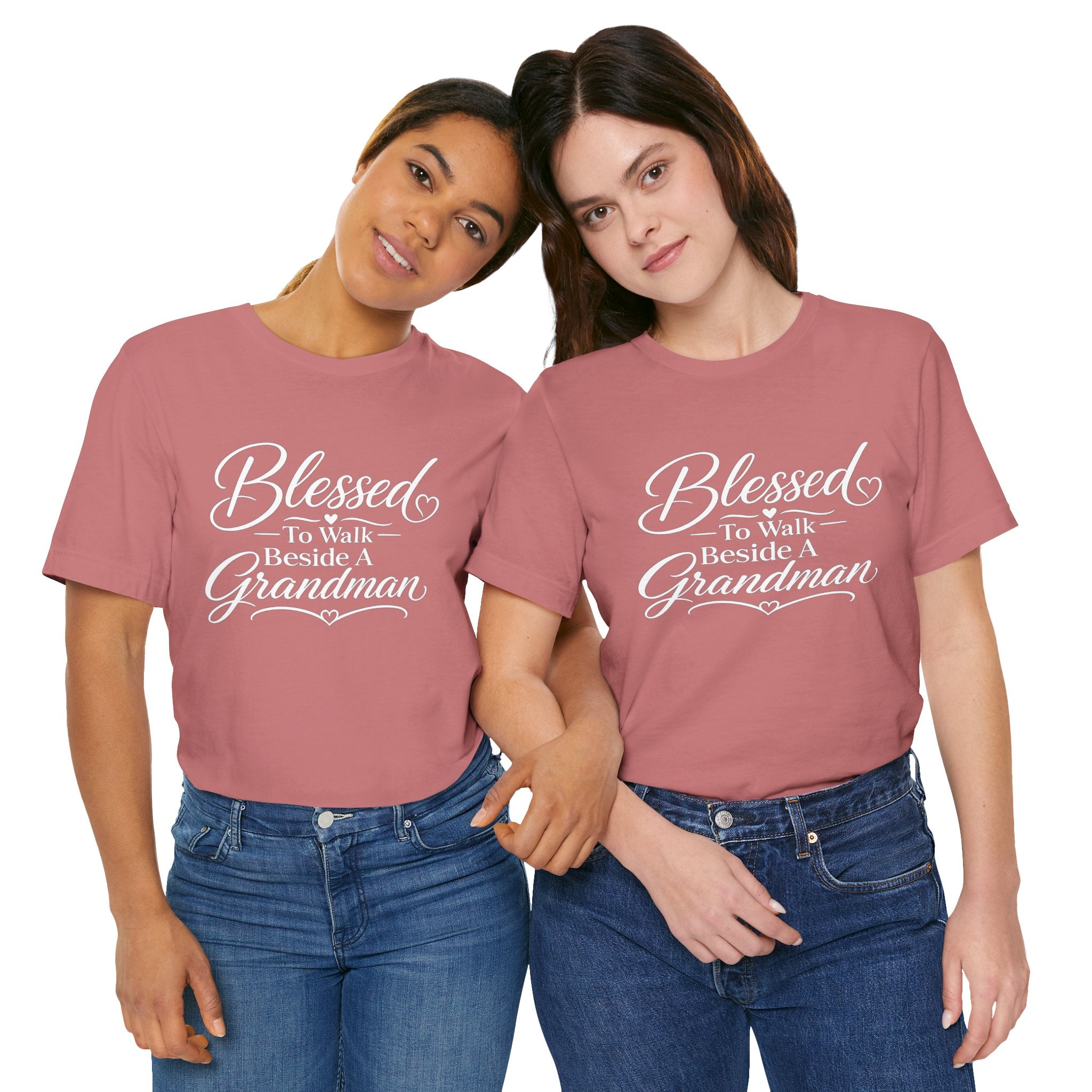 Blessed To Walk Beside A Grandman T-Shirt — Grandma/Grandson Matching Gift