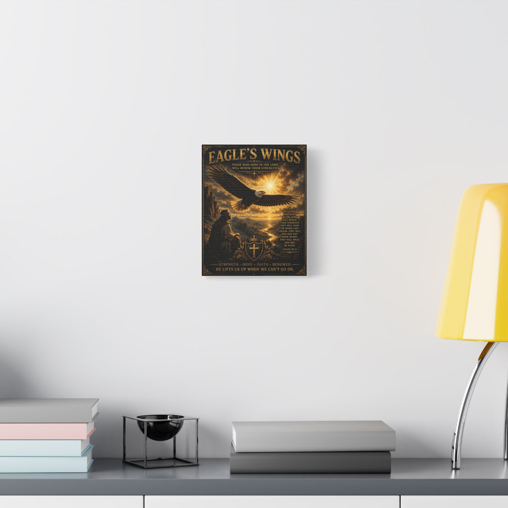Inspirational Eagle & Psalm Canvas Wall Art