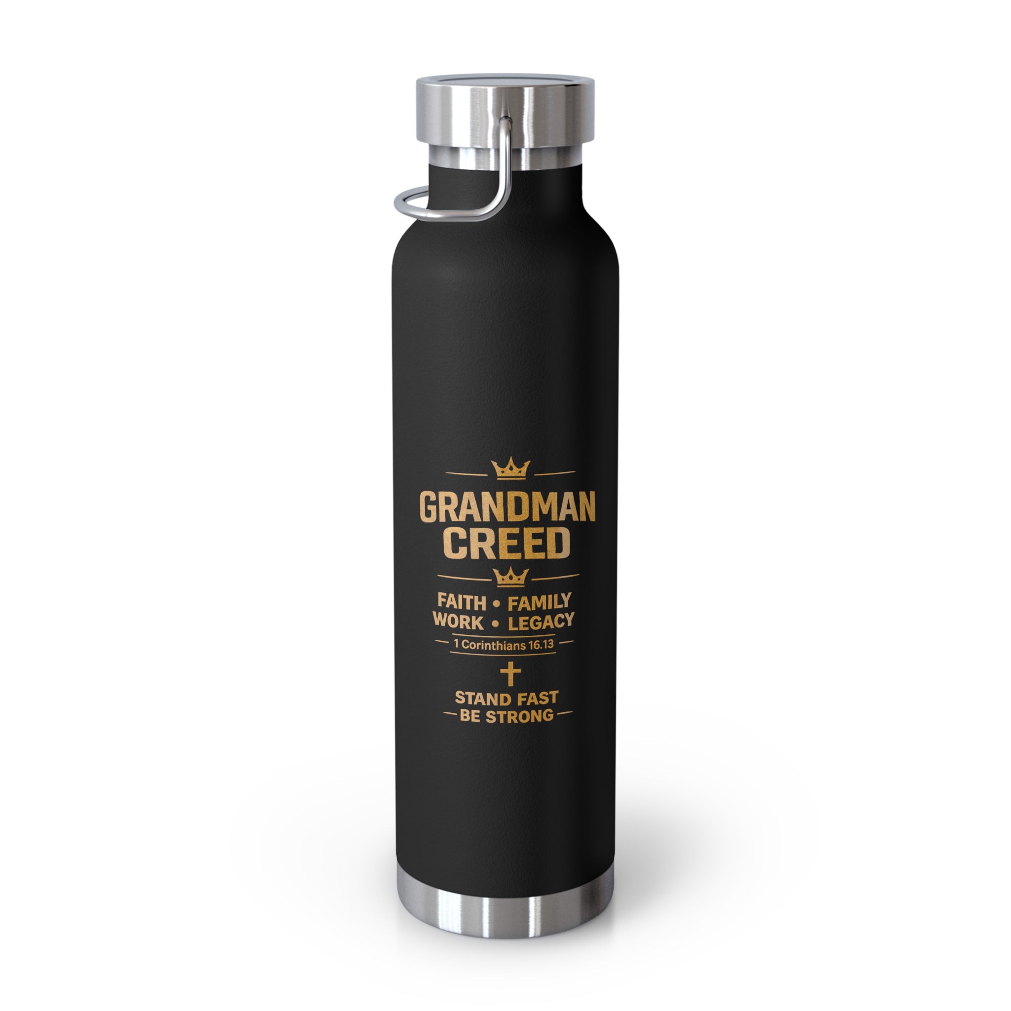 Grandman Creed 22oz Insulated Water Bottle — Copper Vacuum Stainless Bottle