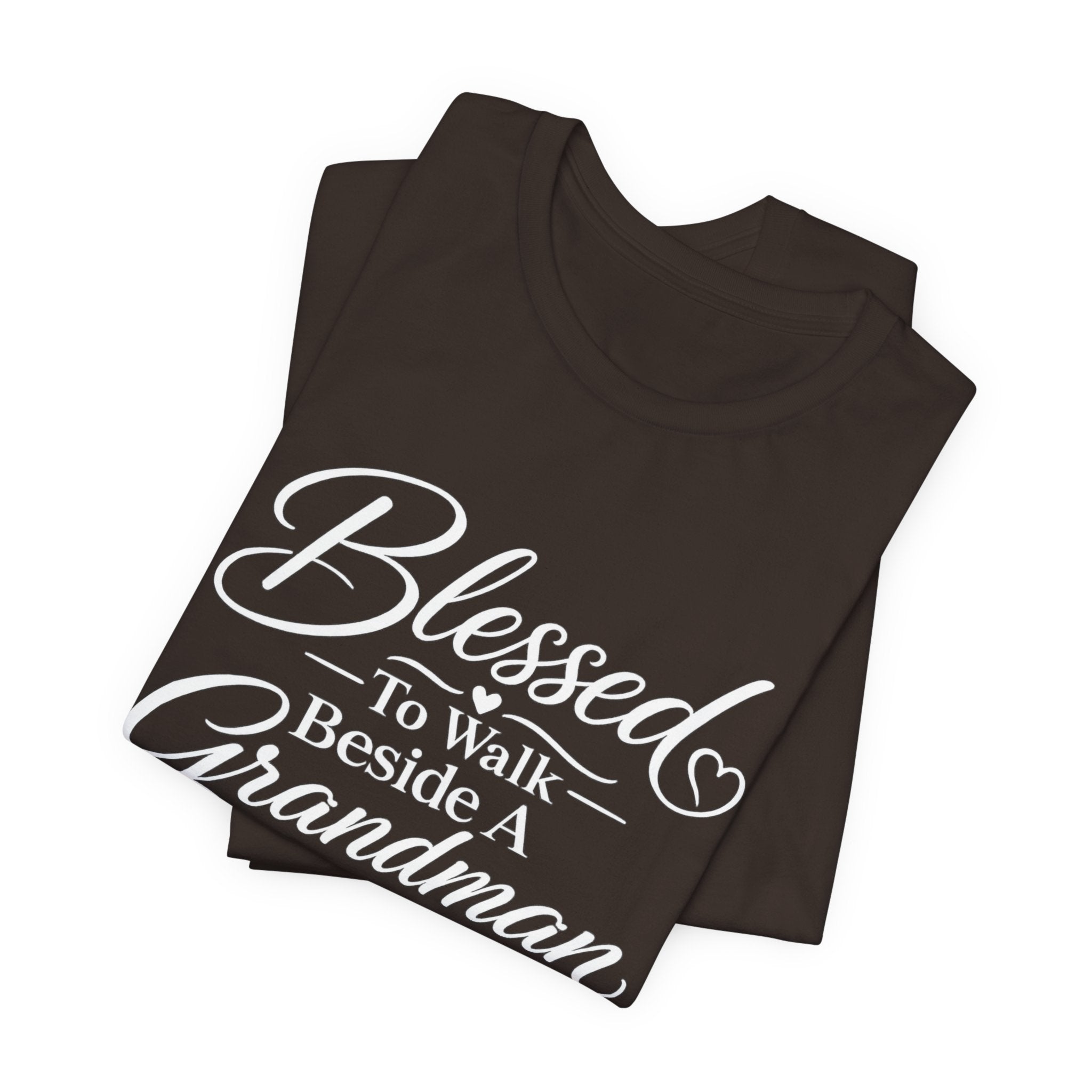 Blessed To Walk Beside A Grandman T-Shirt — Grandma/Grandson Matching Gift