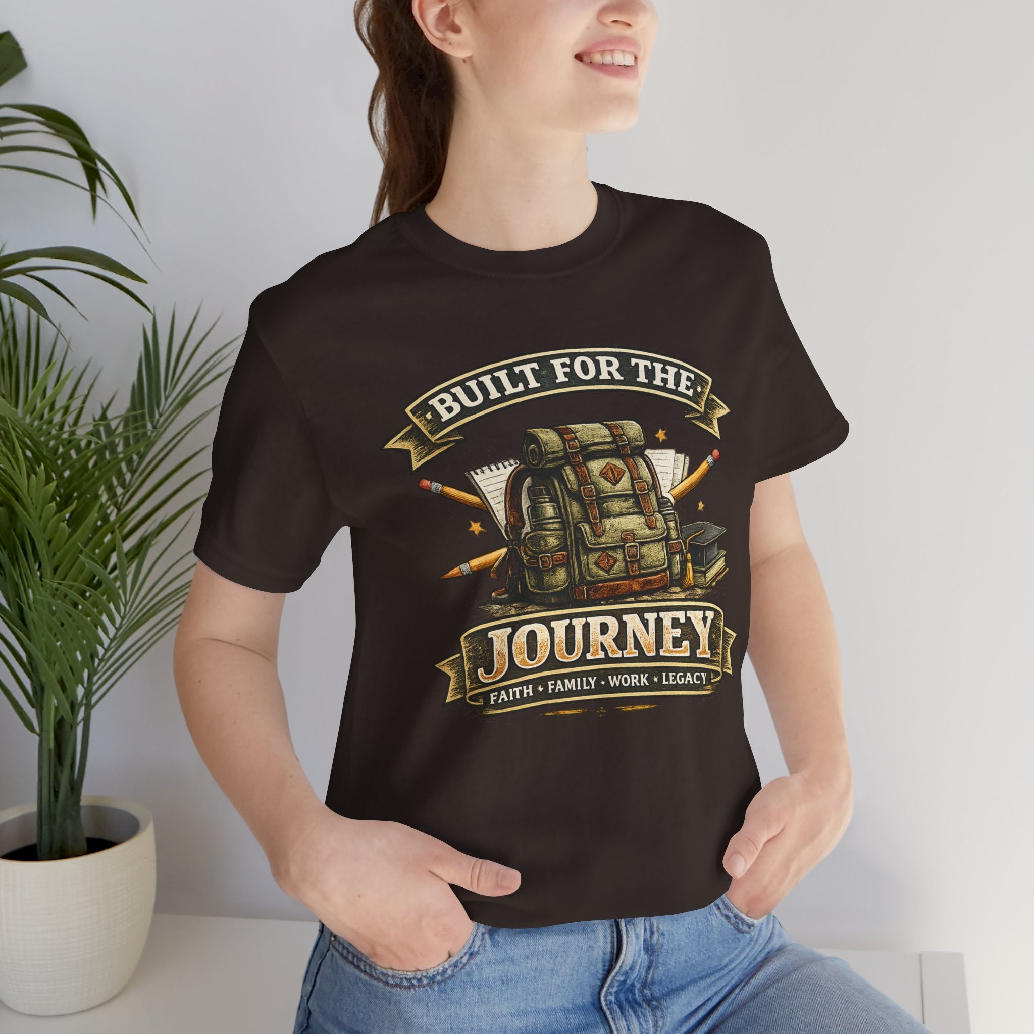 Built for the Journey Backpack Tee — Adventure Travel Graphic Shirt