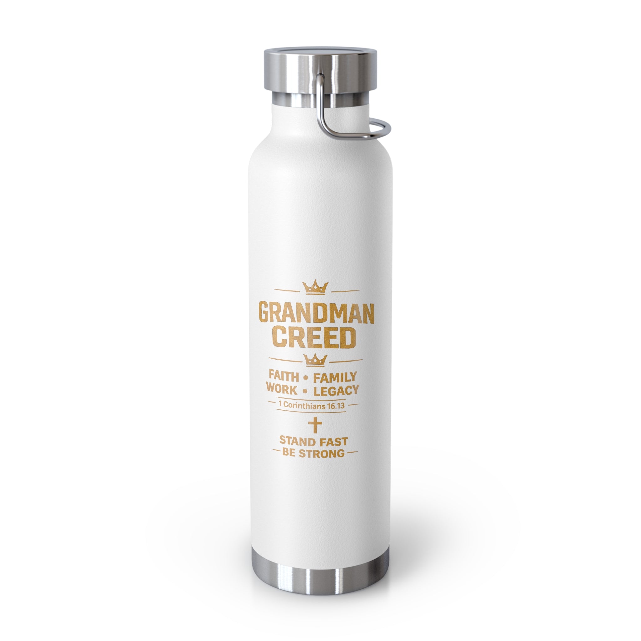 Grandman Creed 22oz Insulated Water Bottle — Copper Vacuum Stainless Bottle