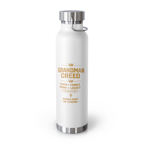 Grandman Creed 22oz Insulated Water Bottle — Copper Vacuum Stainless Bottle
